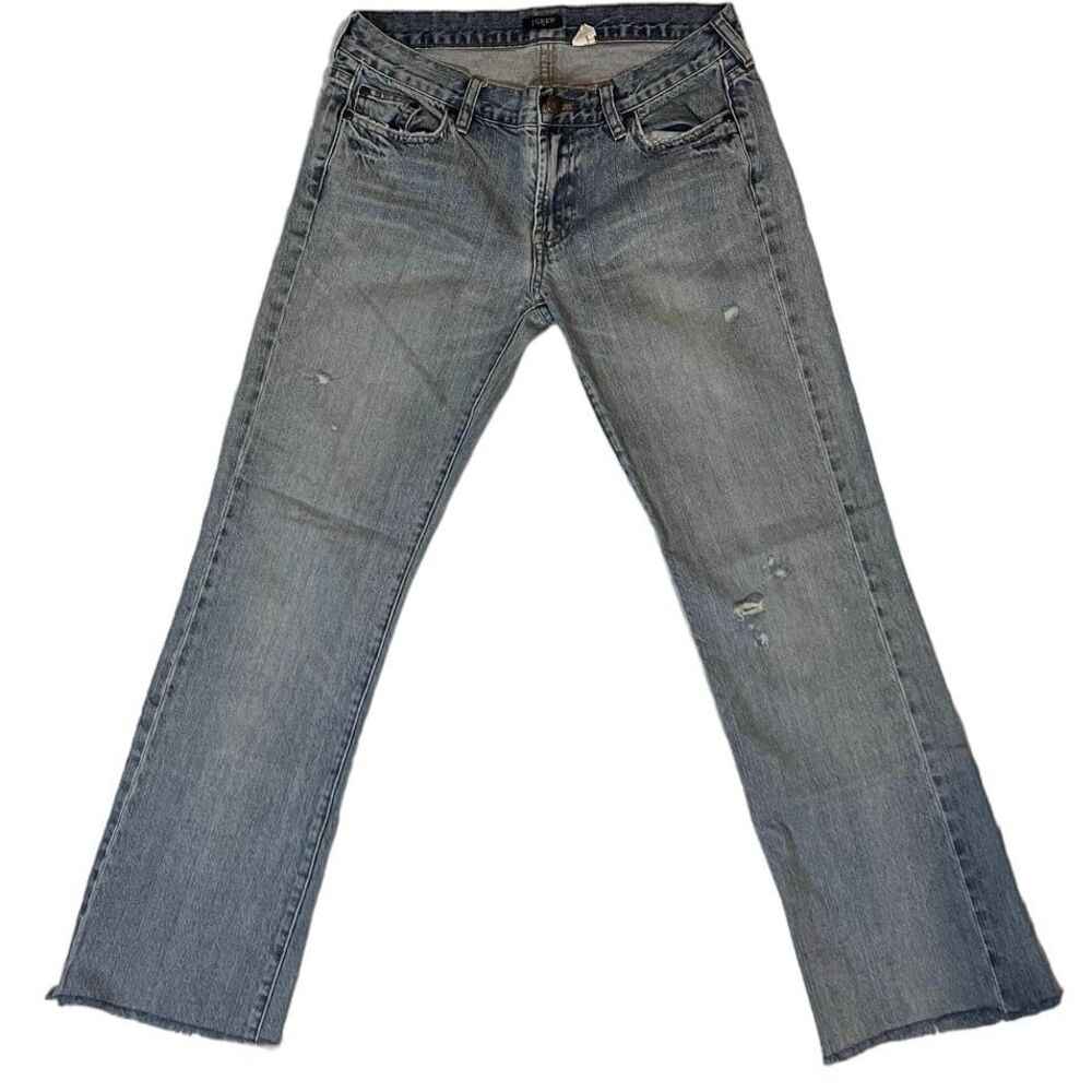 J Crew Jeans Lowrise Hip Slung Light Medium Wash Denim Women’s Sz. 4R